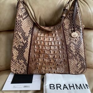NEW Brahmin Tabitha Bag Cashew Cooper Melbourne Leather Concealed Carry